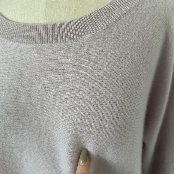 Eileen Fisher Cashmere Lilac Lavender Sweater Pullover Soft Cozy - Picture 8 of 13